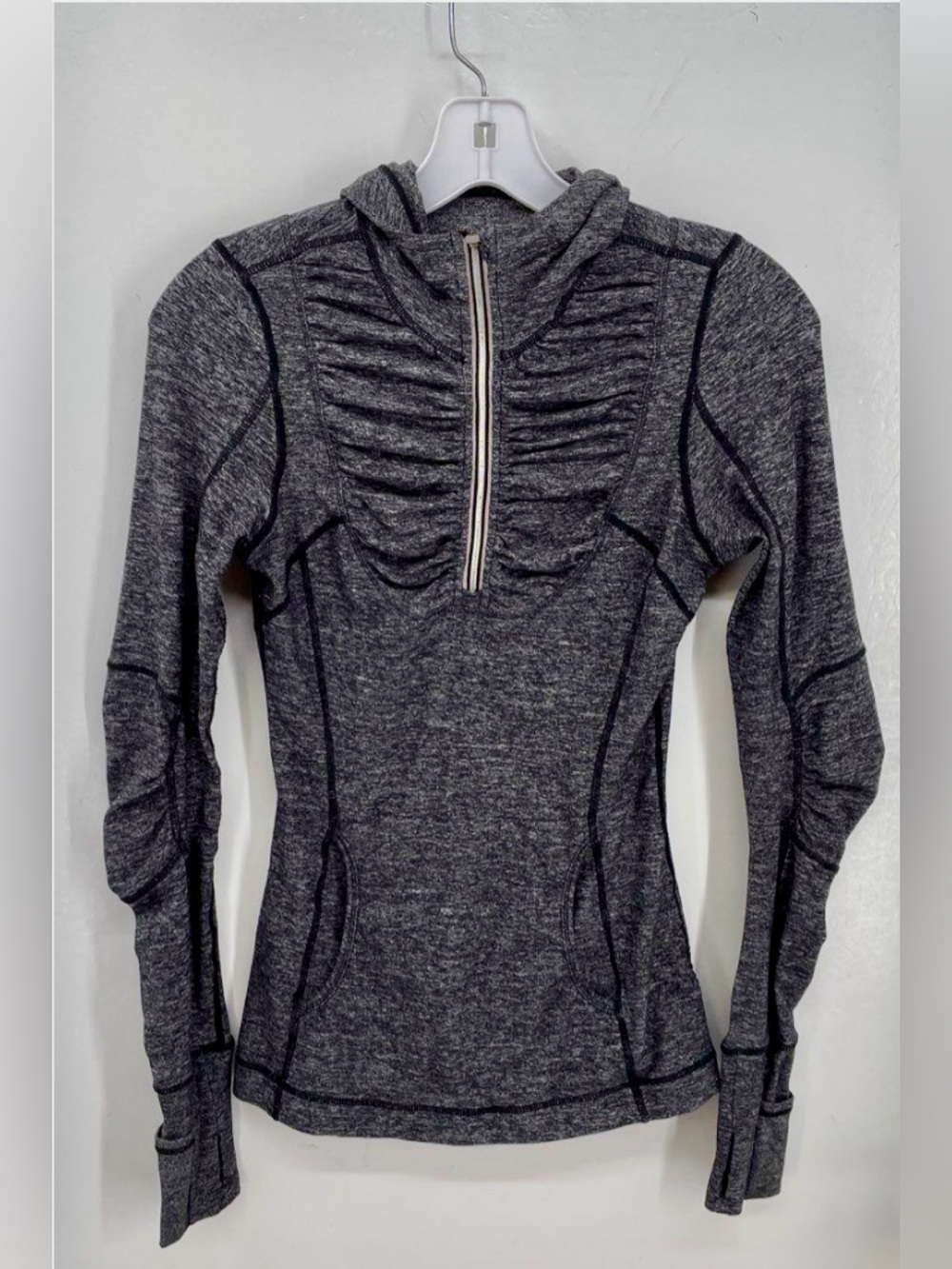 Lululemon Run Resolution Zip Pullover Top Gray🎀✨